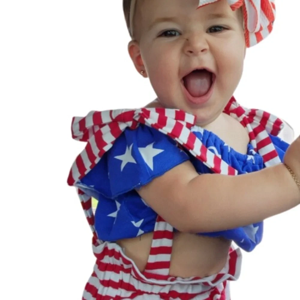 STARS AND STRIPES 3 PIECE ROMPER - Picture 5 of 6